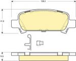 GIRLING Колодки тормозные SUBARU FORESTER 97-/IMPREZA 98-/LEGACY 98-/OUTBACK 00- задние (572424, 6132239)