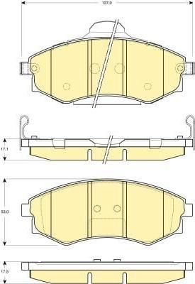 Girling 6132569 комплект тормозных колодок, дисковый тормоз на HYUNDAI LANTRA II Wagon (J-2)