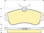 GIRLING Колодки тормозные передние NISSAN Almera II (N16) 00-, Primera 95-02 (410604M526, 6132711)