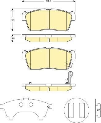 GIRLING Колодки тормозные дисковые Suzuki Ignis 00-03 (5581060J10, 6132769)