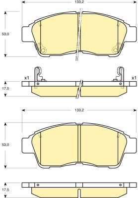 Girling 6133009 комплект тормозных колодок, дисковый тормоз на TOYOTA COROLLA Liftback (_E11_)