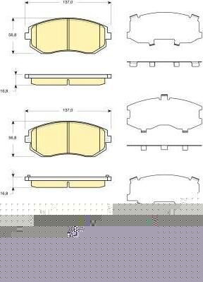 GIRLING Колодки тормозные передние SUBARU FORESTER 01- IMPREZA 01- LEGACY 98- (26296AG040, 6133719)