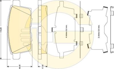 GIRLING Колодки тормозные задние MAZDA CX7 CX9 07- (L2Y72643Z, 6134729)