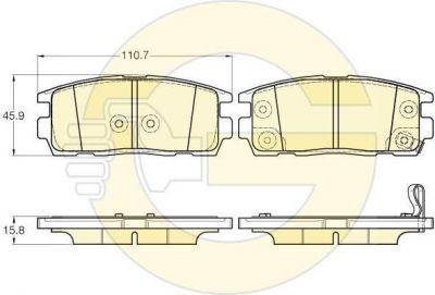 Girling 6135665 комплект тормозных колодок, дисковый тормоз на OPEL ANTARA