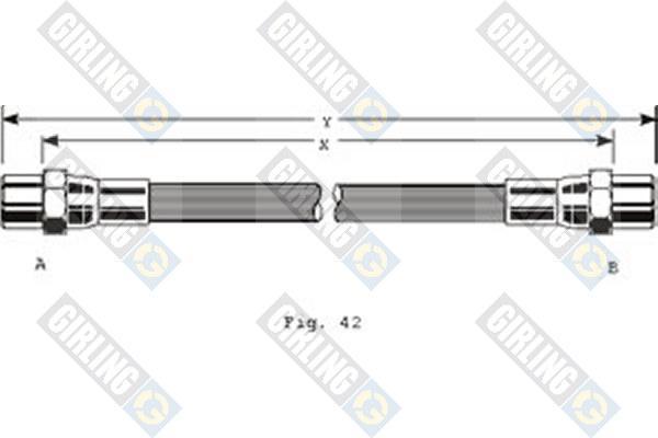 Girling 9001127 тормозной шланг на AUDI 80 (81, 85, B2)