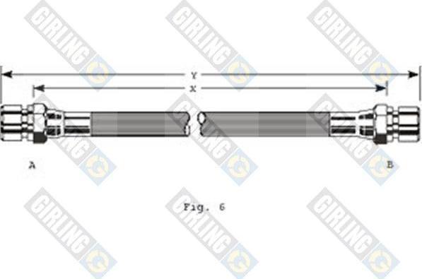 Girling 9001129 тормозной шланг на OPEL MONZA A (22_)