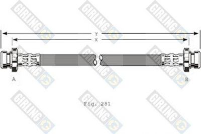 Girling 9001213 тормозной шланг на NISSAN MICRA II (K11)