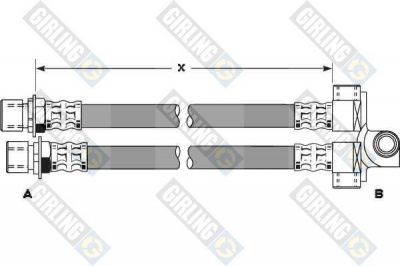 Girling 9001277 тормозной шланг на FORD TRANSIT c бортовой платформой/ходовая часть (E_ _)