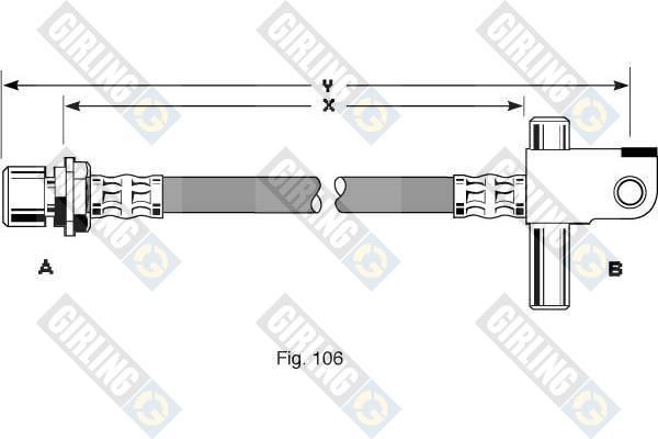Girling 9001309 тормозной шланг на FORD TRANSIT c бортовой платформой/ходовая часть (E_ _)