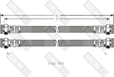 Girling 9001357 тормозной шланг на FIAT FIORINO Pick up (146)