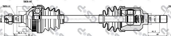 GSP 210022 приводной вал на PEUGEOT 205 I (741A/C)