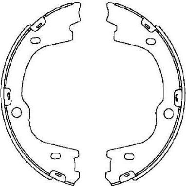 Hella 8DA 355 050-271 комплект тормозных колодок, стояночная тормозная с на HYUNDAI H-1 Cargo (TQ)