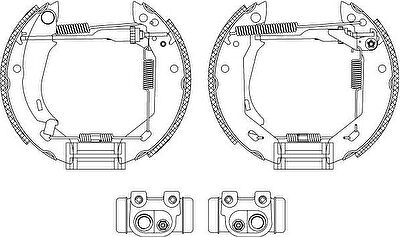 Hella 8DB 355 003-961 комплект тормозных колодок на PEUGEOT 306 (7B, N3, N5)