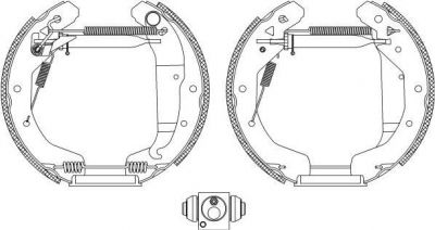 Hella 8DB 355 004-581 комплект тормозных колодок на OPEL ASTRA G седан (F69_)