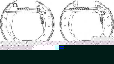 Hella 8DB 355 005-041 комплект тормозных колодок на PEUGEOT 306 (7B, N3, N5)