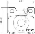 Hella 8DB 355 007-361 комплект тормозных колодок, дисковый тормоз на MERCEDES-BENZ C-CLASS универсал (S202)
