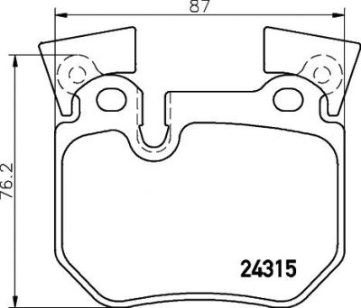Hella 8DB 355 012-551 комплект тормозных колодок, дисковый тормоз на 3 Touring (E91)
