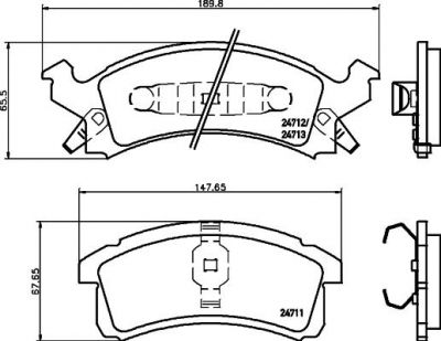 Hella 8DB 355 014-261 комплект тормозных колодок, дисковый тормоз на CHEVROLET CAVALIER седан