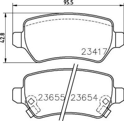 HELLA КОМПЛЕКТ ТОРМОЗНЫХ КОЛОДОК, ДИСКОВЫЙ ТОРМОЗ (8DB 355 018-781)