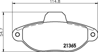 Hella 8DB 355 019-091 комплект тормозных колодок, дисковый тормоз на FIAT CINQUECENTO (170)