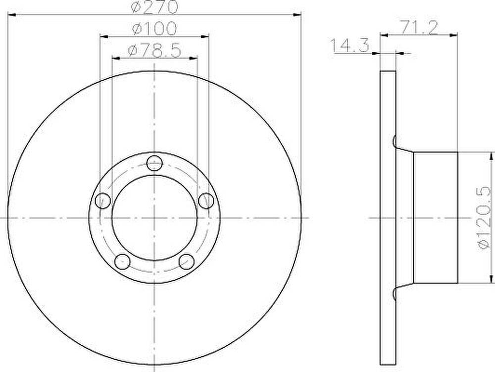 Hella 8DD 355 100-291 тормозной диск на FORD TRANSIT c бортовой платформой/ходовая часть (V_ _)