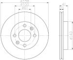 Hella 8DD 355 101-261 тормозной диск на RENAULT CLIO I (B/C57_, 5/357_)