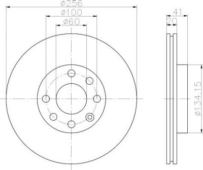 Hella 8DD 355 102-681 тормозной диск на OPEL CORSA B (73_, 78_, 79_)