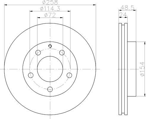 Hella 8DD 355 103-221 тормозной диск на MAZDA 626 V Hatchback (GF)