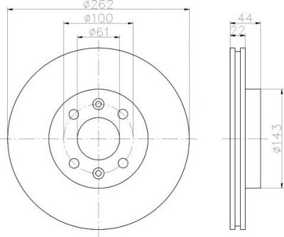 Hella 8DD 355 103-491 тормозной диск на RENAULT SCЙNIC I (JA0/1_)