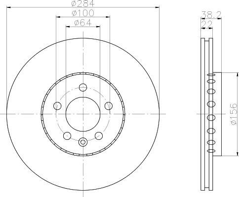 Hella 8DD 355 107-251 тормозной диск на MG MG ZT- T