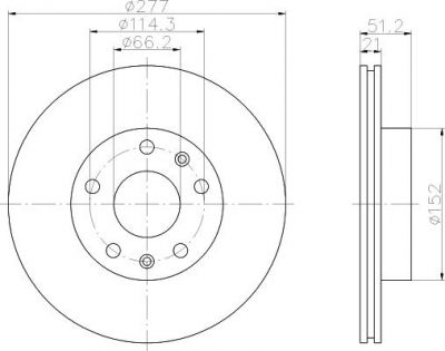 Hella 8DD 355 108-901 тормозной диск на LAND ROVER FREELANDER Soft Top (LN_)