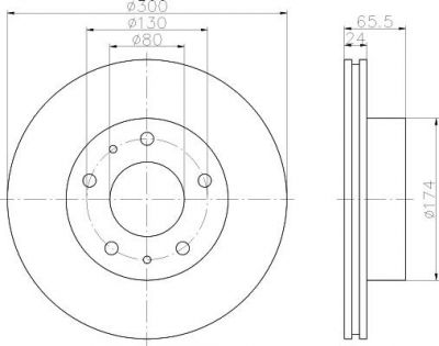 Hella 8DD 355 109-021 тормозной диск на PEUGEOT BOXER автобус (230P)