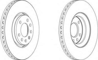 Hella 8DD 355 111-651 тормозной диск на TOYOTA AVENSIS (T25_)