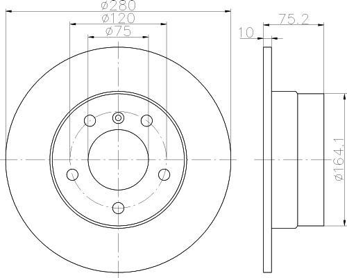 Hella 8DD 355 112-641 тормозной диск на Z4 (E85)