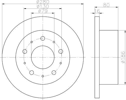 Hella 8DD 355 113-721 тормозной диск на FIAT DUCATO фургон (250, 290)