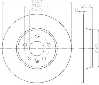 Hella 8DD 355 113-831 тормозной диск на FORD MONDEO IV седан (BA7)