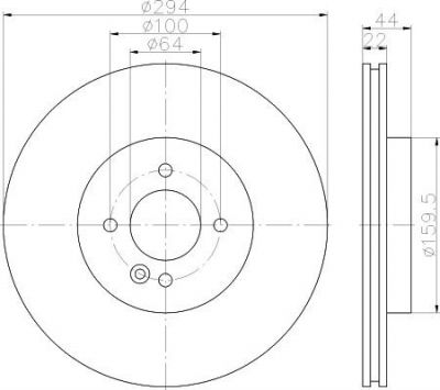 Hella 8DD 355 115-871 тормозной диск на MINI MINI Roadster (R59)