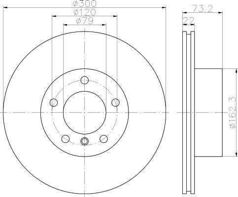 Hella 8DD 355 121-551 тормозной диск на 3 Touring (F31)