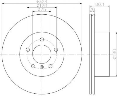 Hella 8DD 355 121-761 тормозной диск на SSANGYONG RODIUS