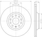 Hella 8DD 355 121-911 тормозной диск на VW GOLF ALLTRACK (BA5)