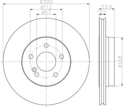 Hella 8DD 355 121-951 тормозной диск на MERCEDES-BENZ C-CLASS купе (CL203)