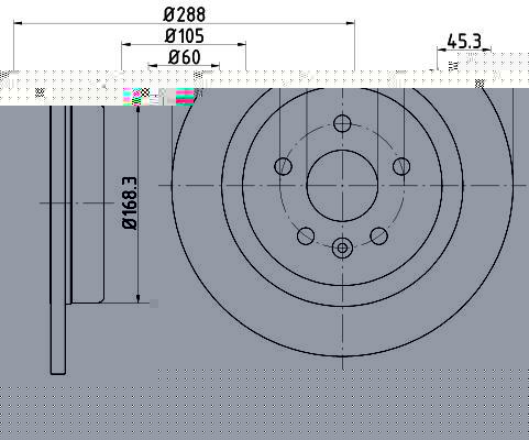 Hella 8DD 355 122-741 тормозной диск на OPEL ASTRA K Sports Tourer