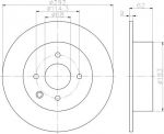 Hella 8DD 355 122-981 тормозной диск на NISSAN TIIDA Наклонная задняя часть (C11X)