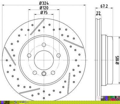 Hella 8DD 355 123-031 тормозной диск на 3 кабрио (E93)