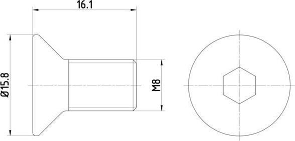 Hella 8DZ 355 209-061 болт, диск тормозного механизма на MAZDA 626 IV Hatchback (GE)