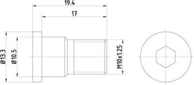 Hella 8DZ 355 209-071 болт, диск тормозного механизма на ALFA ROMEO 159 (939)
