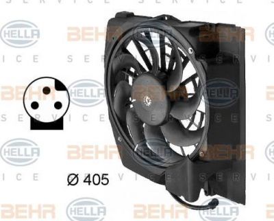 Hella 8EW 009 158-711 вентилятор, охлаждение двигателя на 3 (E36)