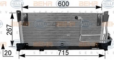 Hella 8FC 351 037-581 конденсатор, кондиционер на OPEL CORSA B (73_, 78_, 79_)
