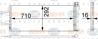 Hella 8FC 351 301-661 конденсатор, кондиционер на PEUGEOT BOXER автобус