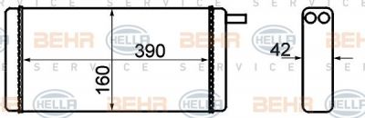Hella 8FH 351 308-731 теплообменник, отопление салона на VW TRANSPORTER III автобус